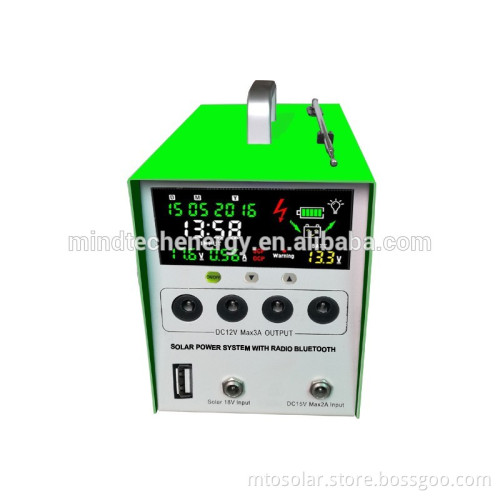 Portable solar power system with calendar
